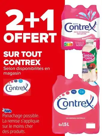 Carrefour Market Contrex 2+1 offert sur tout contrex offre
