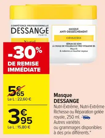 Carrefour Market Dessange masque offre