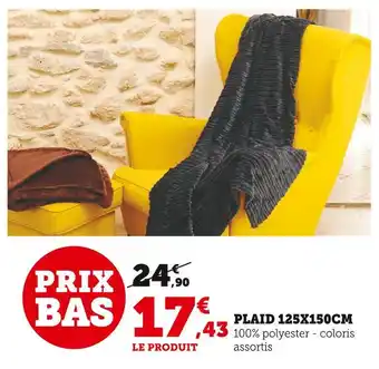 Super U Plaid 125x150cm offre
