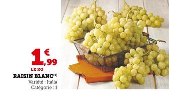 Super U Raisin blanc offre