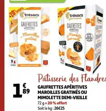 Gaufrettes Apéritives Maroilles Gratinés Ou Mimolette Demi-Vieille