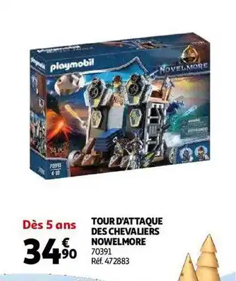 Auchan Tour d'attaque des chevaliers nowelmore playmobil offre