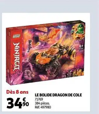 Auchan Le bolide dragon de cole lego ninjago offre