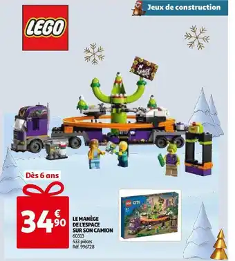 Auchan Le manège de l'espace sur son camion lego offre