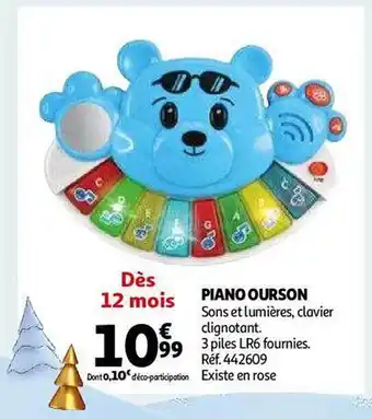 Auchan Piano ourson offre