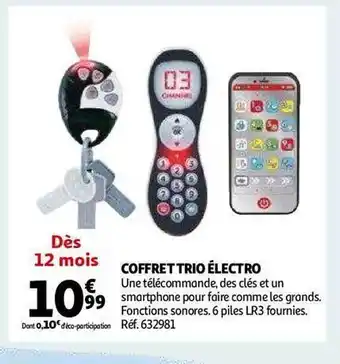 Auchan Coffret trio électro offre