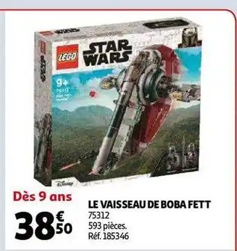 Auchan Le vaisseau de boba fett lego star wars offre