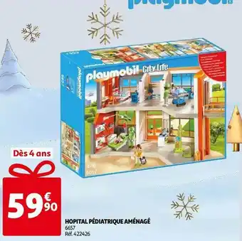 Auchan Hôpital pédiatrique aménagé playmobil offre