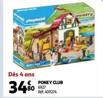 Auchan Poney club playmobil offre