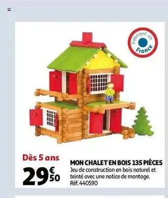 Auchan Mon chalet en bois 135 pièces offre