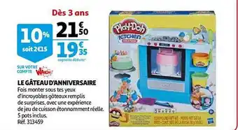 Auchan Le gâteau d'anniversaire play-doh offre