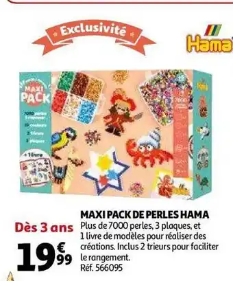 Auchan Maxi pack de perles hama offre