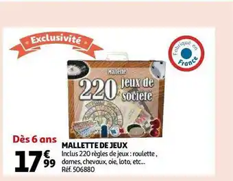 Auchan Mallette de jeux offre