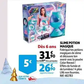 Slime potion magique
