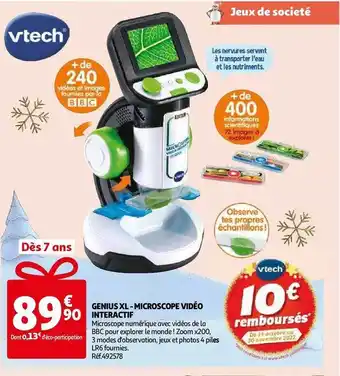 Auchan Genius xl - microscope vidéo interactif offre