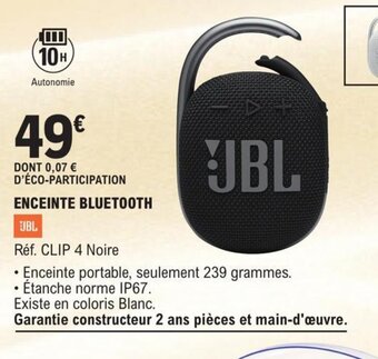 E.Leclerc Enceinte Bluetooth offre