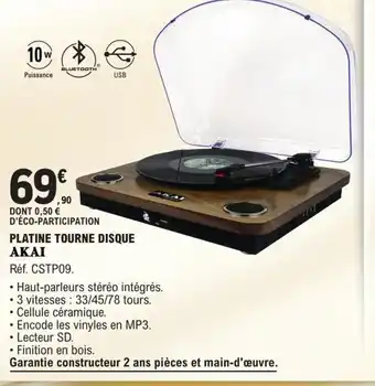 E.Leclerc Platine Tourne Disque offre