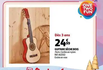 Auchan Guitare sèche bois offre