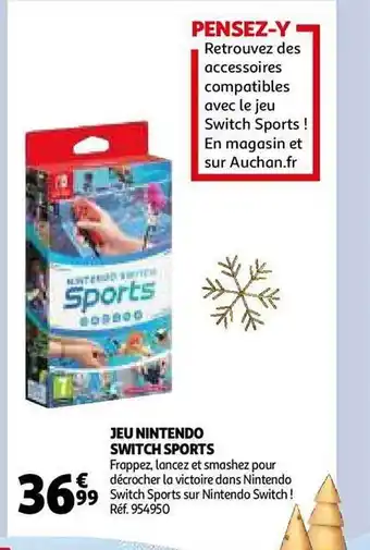 Auchan Jeu nintendo switch sports offre