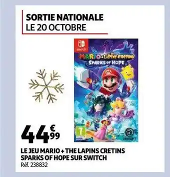 Le jeu mario + the lapins cretins sparks of hope sur switch