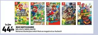 Auchan Jeux switch mario offre