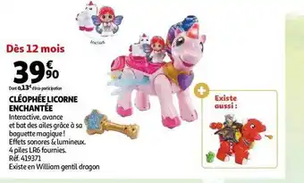 Auchan Cléophée licorne enchantée offre