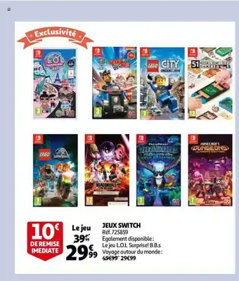 Auchan Jeux switch offre
