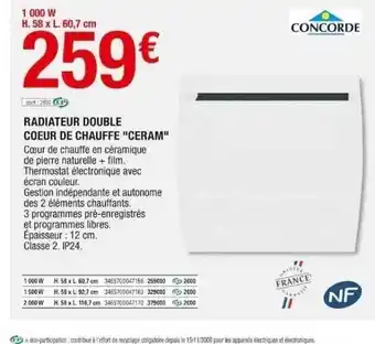 Brico Dépôt Radiateur double coeur de chauffe offre