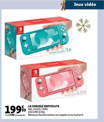 Auchan La console switch lite offre