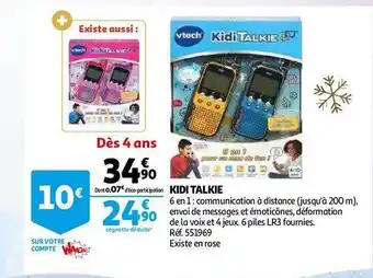 Auchan Kidi talkie vtech offre