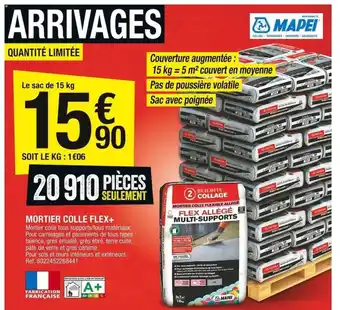 Brico Dépôt Mortier colle flex+ offre