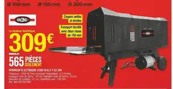 Brico Dépôt Fendeur électrique 2300w 6,5t 52 cm racing offre