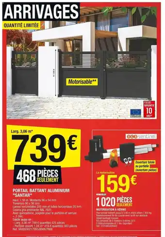 Brico Dépôt Portail battant aluminium offre