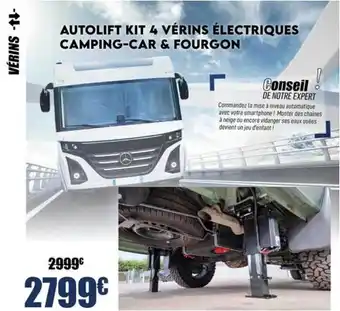Autolift kit 4 vérins électriques camping-car & fourgon