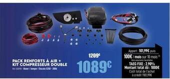 Pack renforts à air + kit compresseur double