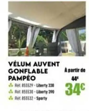 Narbonne accessoires Vélum auvent gonflable pampéo offre
