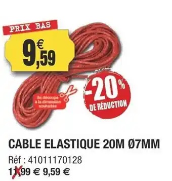 Outiror Câble élastique 20 m ø 7 mm offre