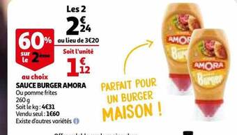 Auchan Sauce burger amora offre