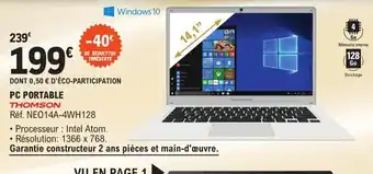 E.Leclerc Thomson Pc Portable offre