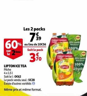 Auchan Lipton ice tea offre