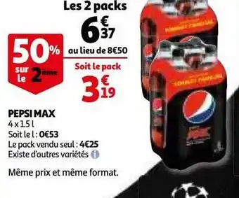 Auchan Pepsi max offre