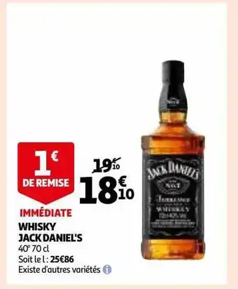 Auchan Whisky jack daniel's offre