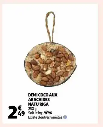 Auchan Demi coco aux arachides natu'riga offre