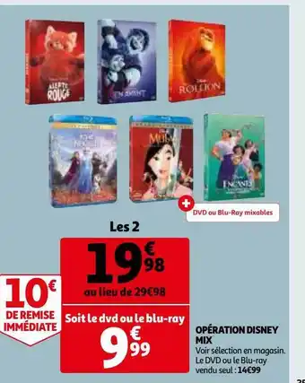 Auchan Opération disney mix offre