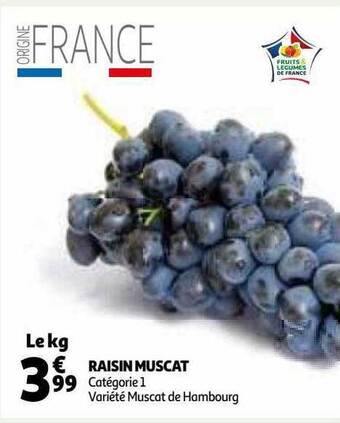 Auchan Raisin muscat offre