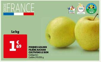 Auchan Pommes golden filière auchan cultivons le bon offre