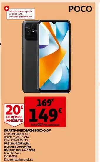 Auchan Smartphone xiaomi poco c40 offre