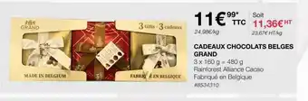 Cadeaux chocolats belges grand