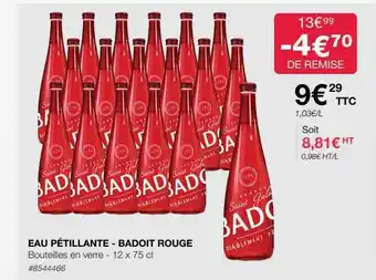 Costco Eau pétillante - badoit rouge offre