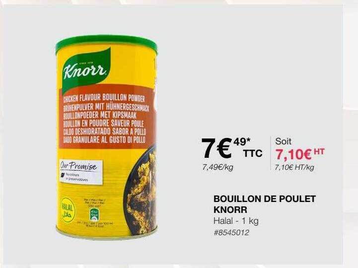 Promo Bouillon de poulet knorr chez Costco